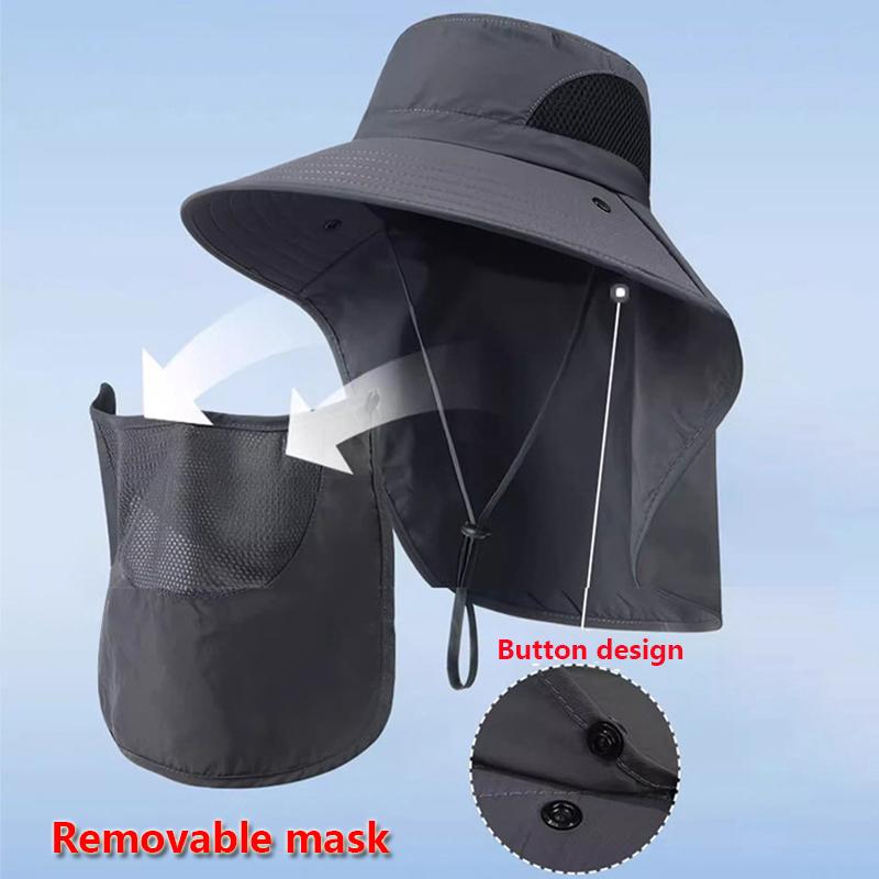 Sun Hats UV Protection Outdoor Hunting Fishing Cap Hiking Camping Visor Bucket Hat&Breathable Sun Protection Sleeves Gifts