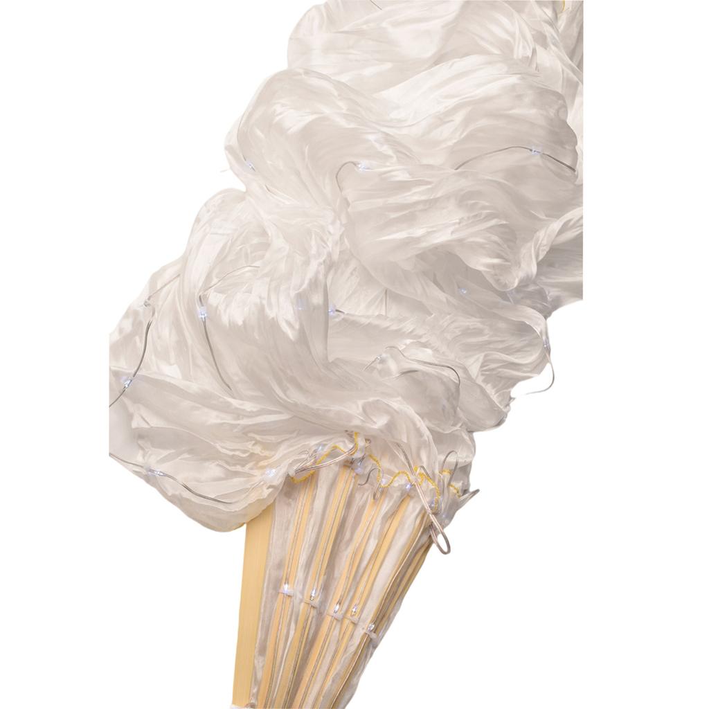 Belly Dance LED Fan Veil Hand Made Silk Fan 1.8m Long Bamboo Fans Veil Performance Props Costumes Belly Dancing Fans