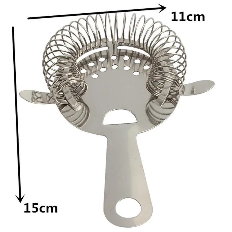 Cocktail Strainer Ice Blocker Stainless Steel Cocktail Strainer Ice Strainer Professional Bartender Bar Tools Ice Separator