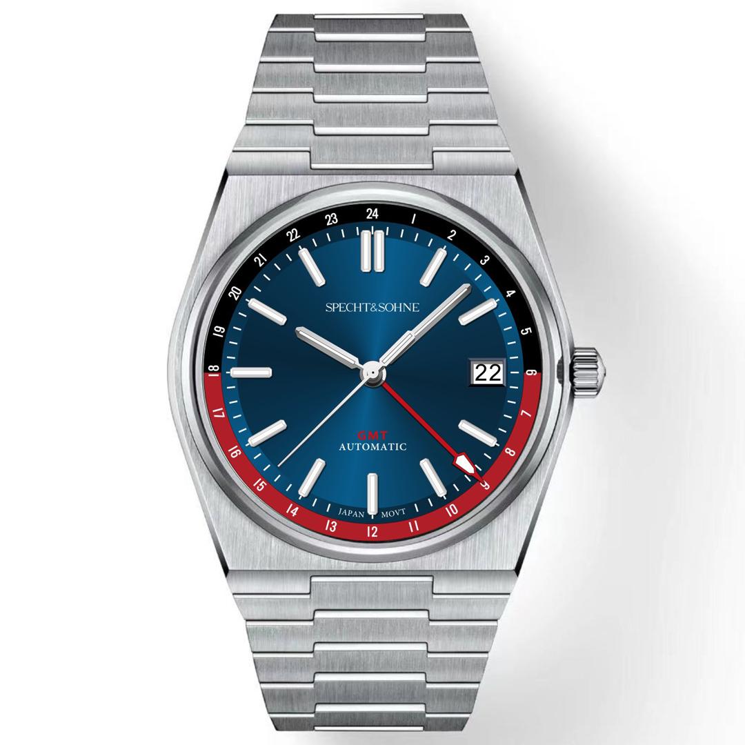 

Specht&Sohne Luxury Gmt Автоматичні годинники для чоловіків Японія NH34 Механічний наручний годинник Сапфірове скло Нержавіюча сталь 50M Водонепроникний Seiko-NH34A-37MM