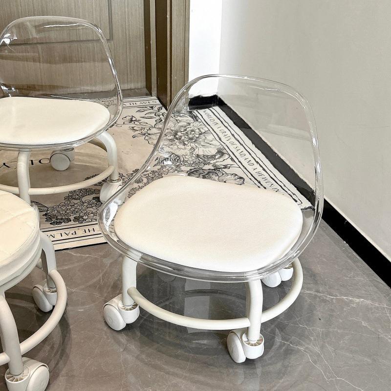 Household Round Stool Thickened Small Chair Plastic Round Stool Modern And Simple High Stool Dining Table Stool Stackable