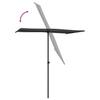 Parasol Ogrodowy Na Słupku Aluminiowym, 180X130 Cm, Antracytowy