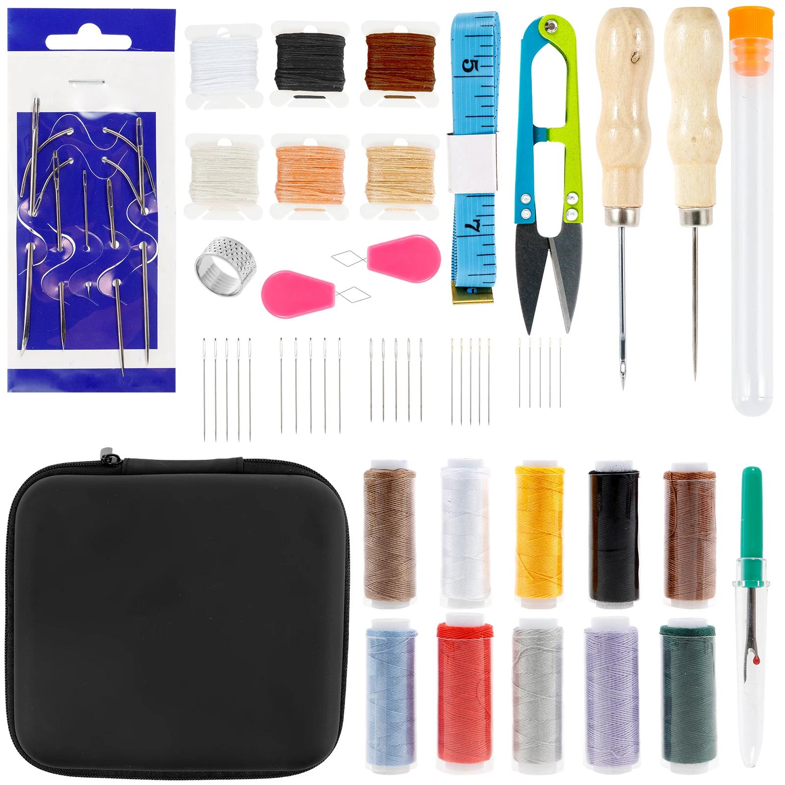

Leather Upholstery Repair Sewing Kit, Heavy Duty Sewing Kit with Sewing Awl, Seam Ripper, Leather Hand Sewing Stitching Needles
