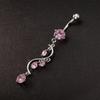 Sexy Shiny Cubic Zirconia Dangle Bikini Jewelry Belly Button Navel Barbell Ring