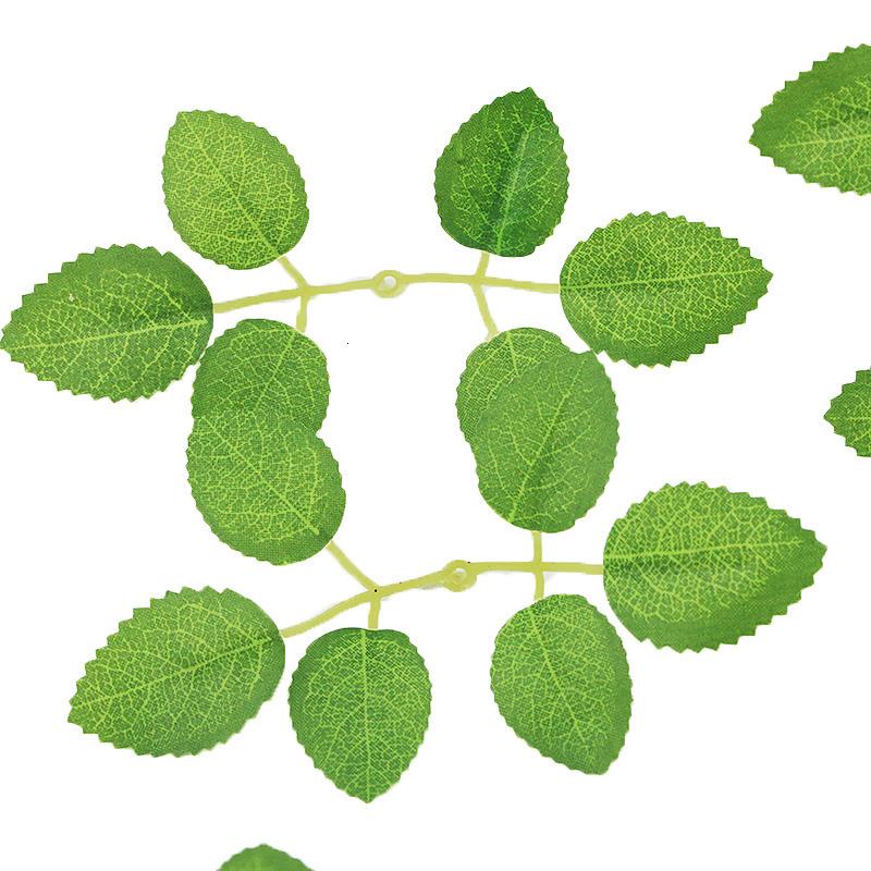 (20Pcs/pack) 12cm Green Simulated Tree Leaves Rose Leaf Home Decoration Vase Decoration Bouquet Packaging Diy with Handmade