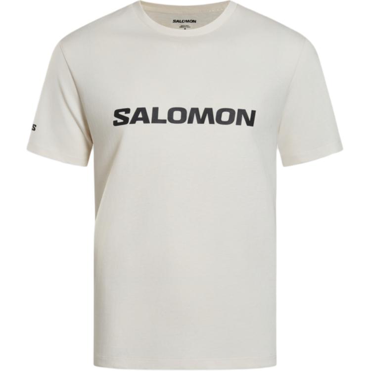 Salomon Trendy Short Sleeve Gray And White Round Neck T-Shirt Men Tops C26764 L 7715₽