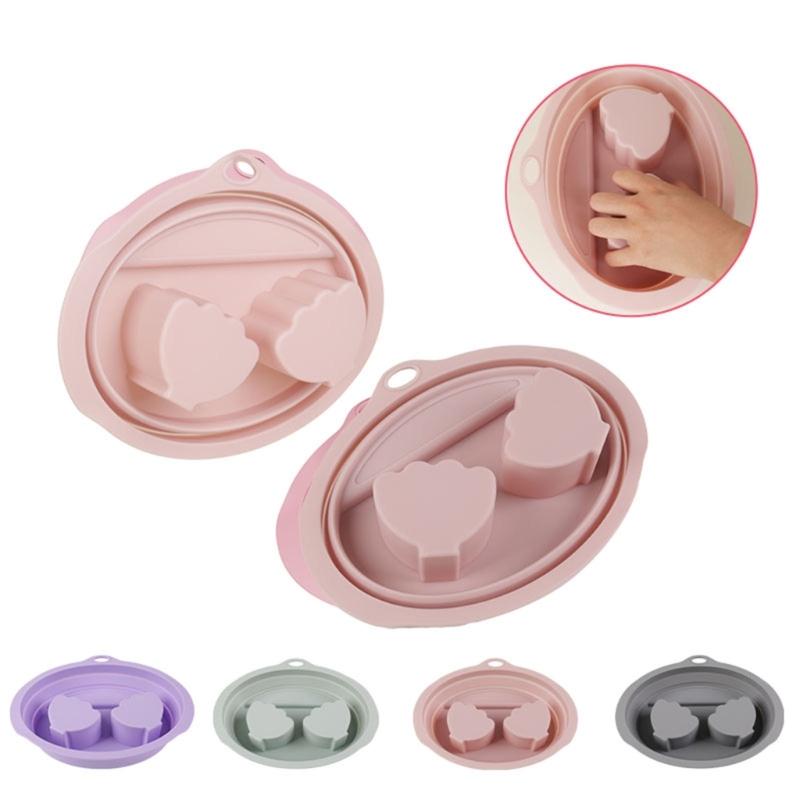 Delikatna Miska do Moczenia Rąk do Manicure Pedicure Antypoślizgowy Silikon Wodoodporny Pielęgnacja Paznokci Nail Art Łatwy w Transporcie