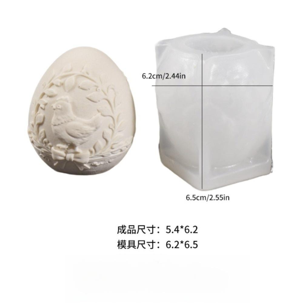 Embossed Easter Egg Mold Egg Shaped Silicone Mold DIY Plaster Mold  Easter