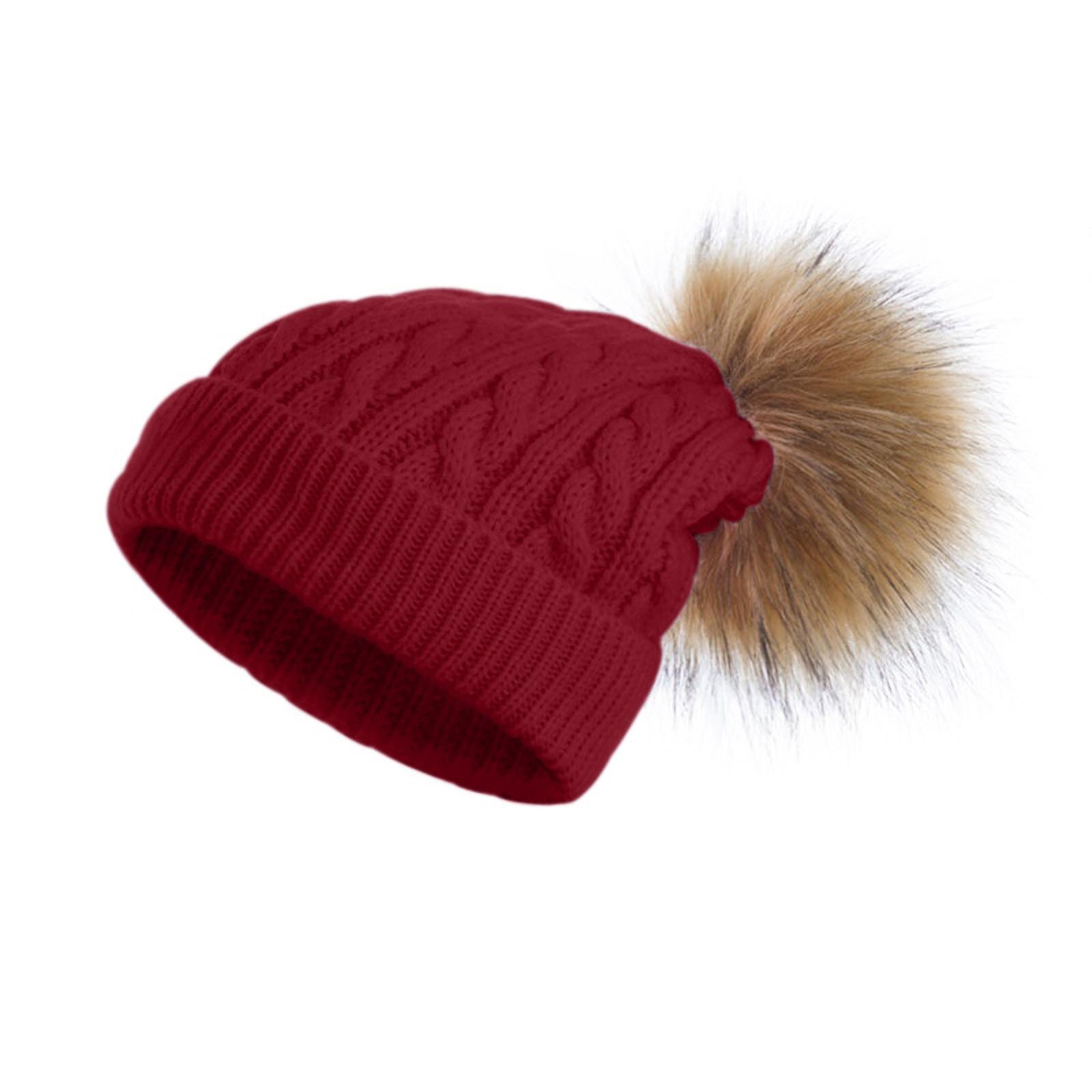 

Fashion Childern Color Wool Cap Warm Winter Knitted Hat Winter Outdoor M