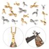 10-20pcs Stainless Steel Pendant Buckle Clasps Pinch Bail Clip Connectors For Jewelry Making DIY Necklace Pendants Accessories