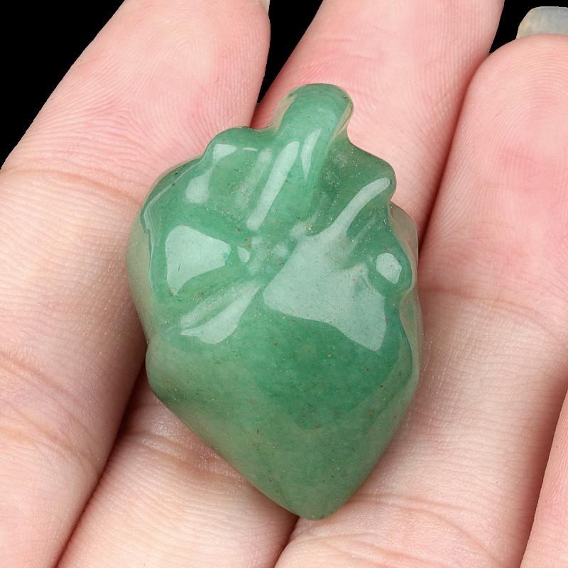 1pc Mini Heart Model Statue Natural Stone Amethyst Opal Tiger Eye Love Christmas Decor