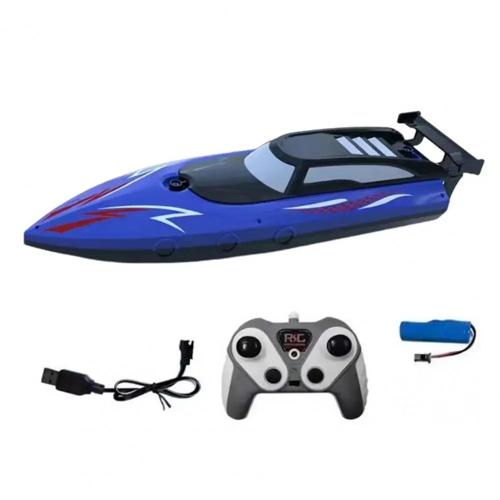 Non-Toxic 2.4G Rc Boat Kid Toy Remote Control Boat Double Motor Speedboat Simulation Double Sculls Yacht Toys For Children'S Day Gift