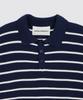 GLW Striped Collar Half Knit Navy