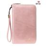 RFID Passport Holder PU Leather Travel Wallet Card Holder Zipper Organizer Wristlet Travel Document Wallet