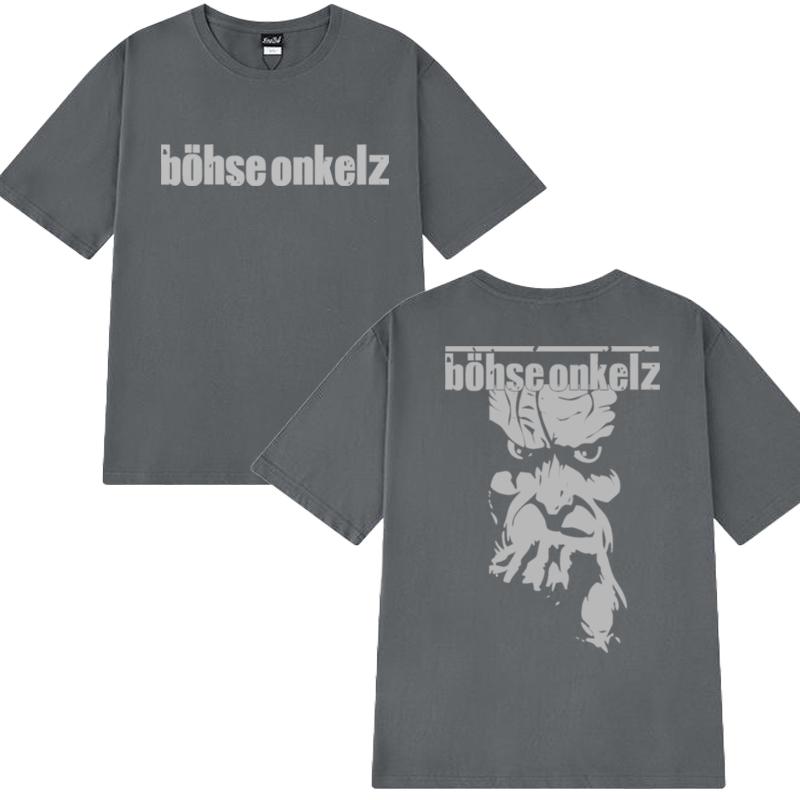2026 Hot Sale Rock Band Böhse Onkelz Double Sided Print Short Sleeve T-shirts Men Women Vintage Hip Hop Streetwear Unisex Cotton T Shirt Top