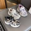 2025 autumn children's shoes men's middle-aged and older children's shoes girls' trend dad shoes leather upper running shoes