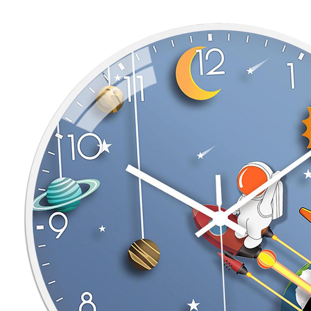 Astronaut Wall Non Ticking Decorative " Modern Analog for Bedroom Study Room