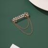 Vintage Crown Fringed Chain Fashion Brooch Dress Light Luxury High Sense Rhinestone Accessories Brooch