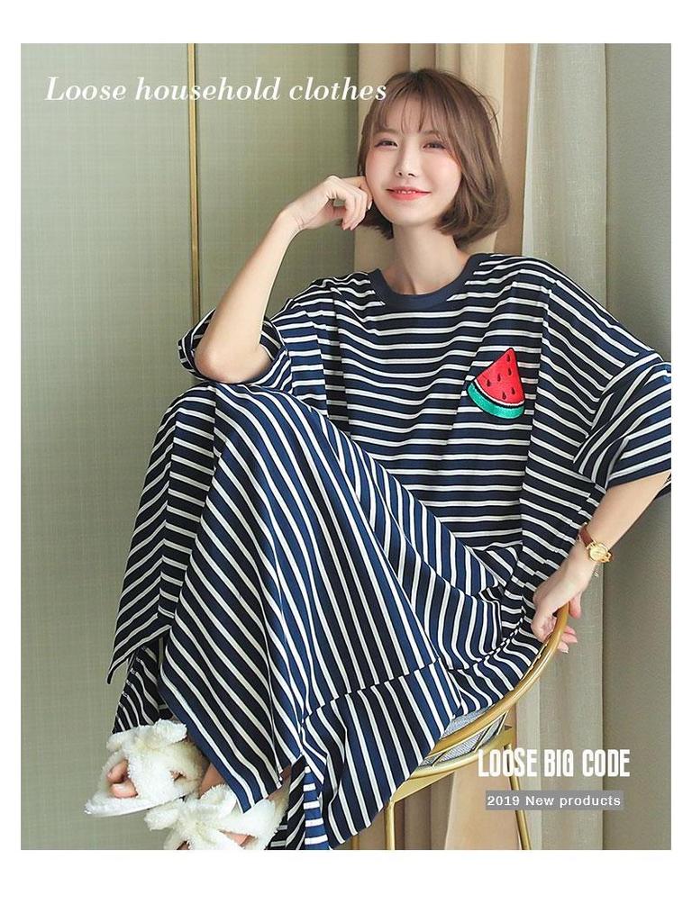 Popular Summer Milk Silk Cartoon Nightdress for Women - Short Sleeve, Loose Fit, Ideal for Students
