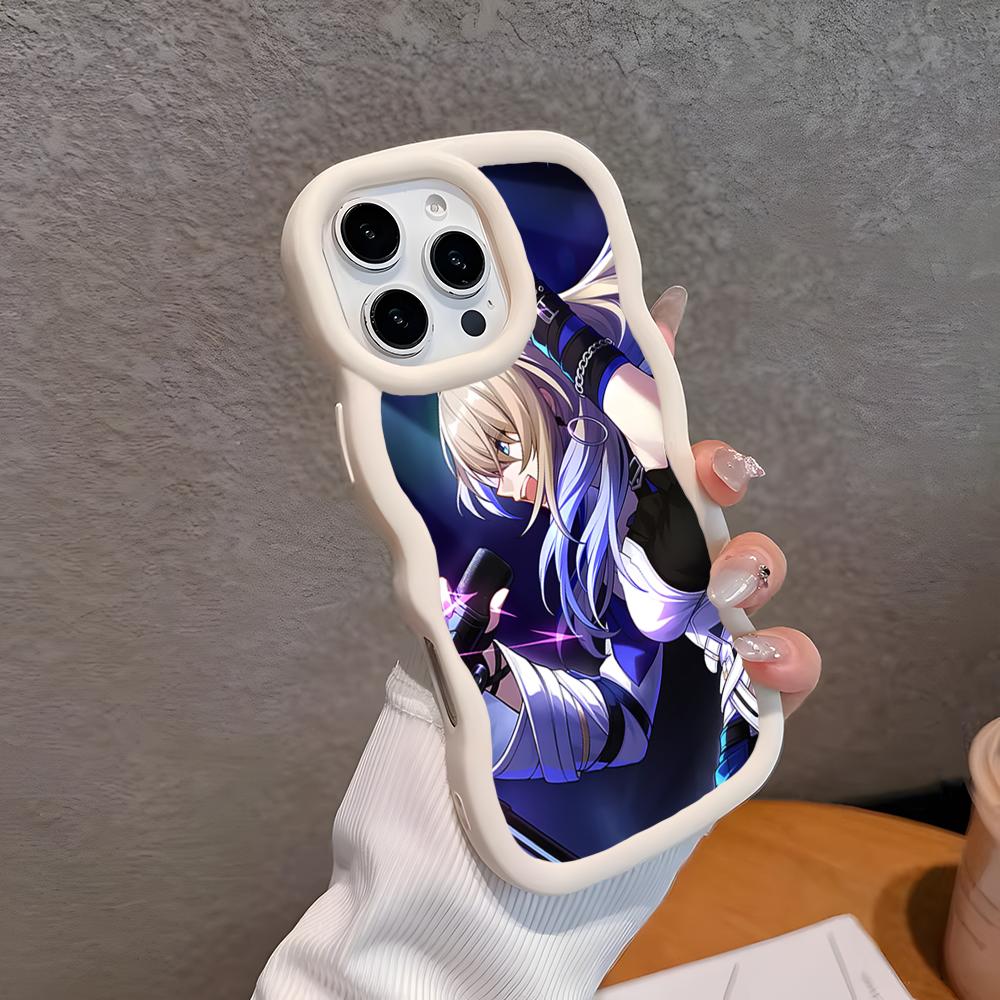HSR Serval Wavy Edge TPU Mobile Phone Case for iPhone 17 16 15 14 13 12 11 Air Pro Max Plus Colorful Cover