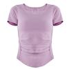 Women's Slim Fit Quick-Dry V-Neck Short Sleeve Sports T-Shirt for Running, Yoga, and Fitness