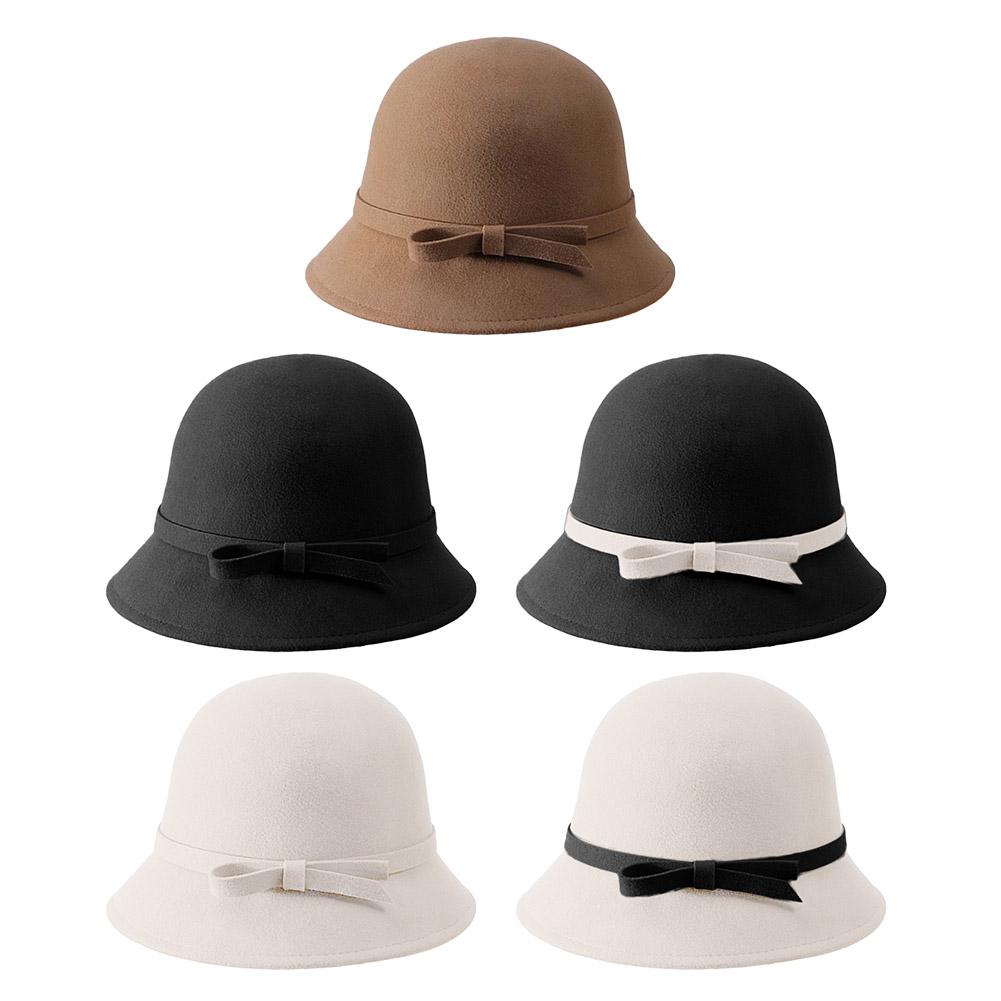 2024 Autumn And Winter Women's French Hepburn Style Hats Versatile Basin Hats Small Fragrant Fi Q8B5