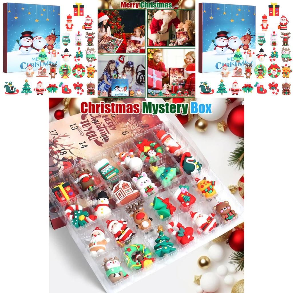 Santa Claus Christmas Advent Calendar Pvc 3d Iconic Figures For Holiday Party Decor And Gifts