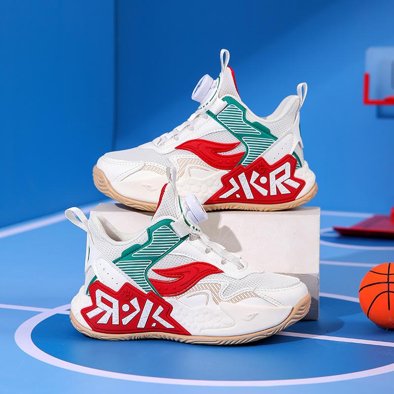 Children's Basketball Shoes Spring and Autumn New Mesh Middle and Large Children's Primary School Children's Boys' Running Shoes Boys' Sports Shoes
