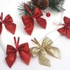 Christmas Decorations Sprinkled with Pink and Silk Bows, Festive Arrangements, Red Bows, Christmas Tree Pendants