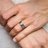 Fashion Hammered Multi-faceted Titanium Rings For Men Women Black Brushed Stainless Steel Couple Ring Wedding Engagement Jewelry
