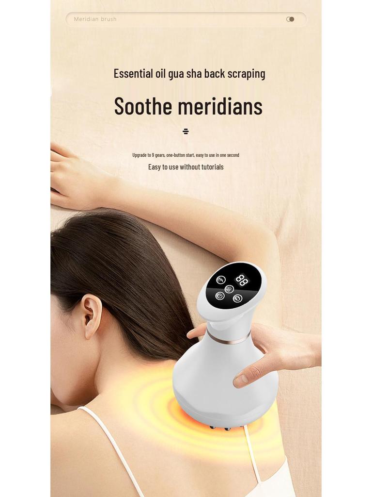 Oakes Electric Gua Sha & Cupping Massager: Meridian Dredging, Dampness Removal, and Vacuum Therapy Device.