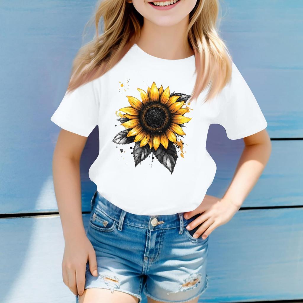 Dívčí chlapecká trička pro batolata Dětské top chlapecké a dívčí tričko s krátkým rukávem