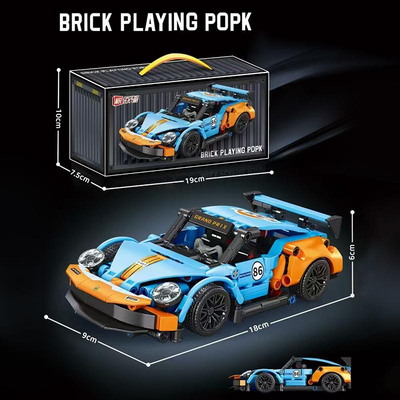 Technologie Závodní Auto Stavebnice Model 1:20 Model auta s rychlým pohybem Mechanická stavebnice Super Block Hračka Dárky pro děti i dospělé
