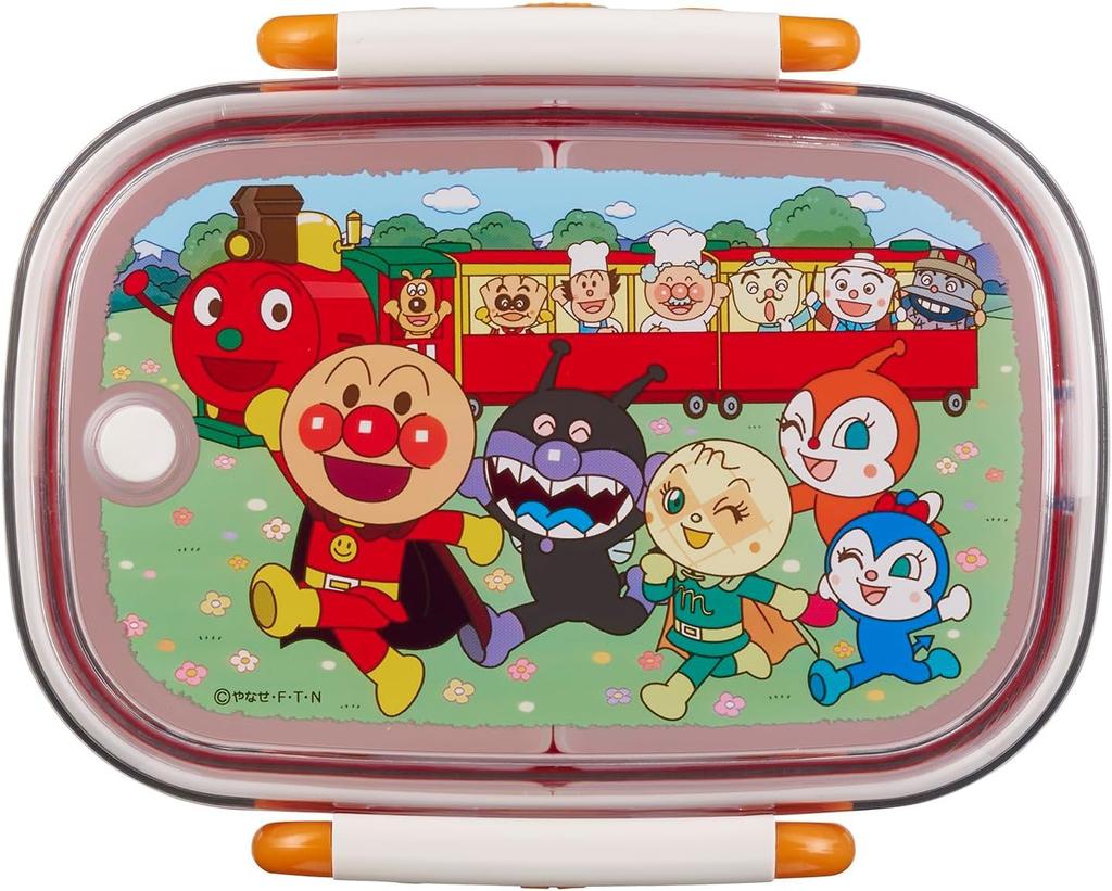 Anpanman Bento Box, 1 Tier, Dishwasher and Microwave Safe, Made in Japan, 360ml, Red (Bento Box, Balanced)
