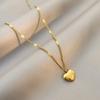 Summer Stainless Steel Love Necklace Clavicle Chain Gold Necklace For Women Jewelry Gift