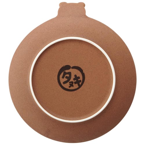 Skater Die-Cut Medium Plate, 16cm, Ceramic, Cute Tanuki Animal Print, CHPL16D-A