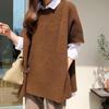 2026 Korean Women's Knit Vest Cape - Oversized, Slimming Autumn/Winter Sweater