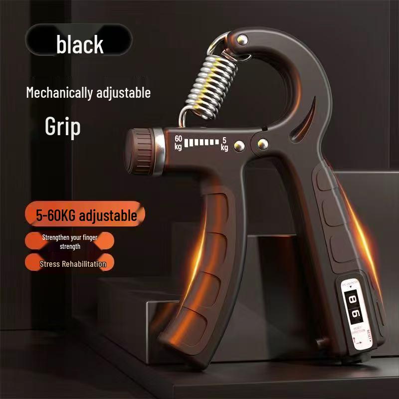 Adjustable Rubber-Coated Men's Hand Grip Strengthener - Wrist Exerciser for Home, Outdoor Sports, and Fitness.