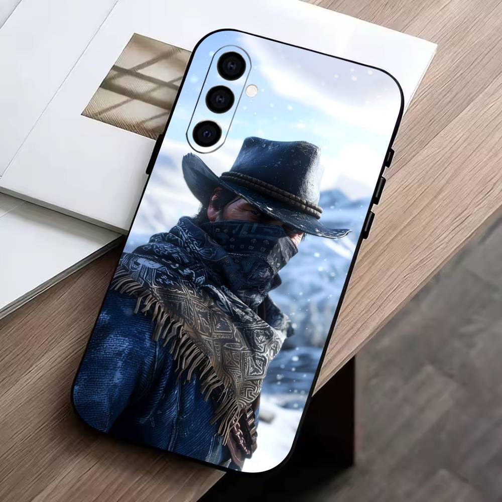 RDR2-Arthur Morgan Phone Case For Samsung Galaxy A73,A72,A71,A70,A53,A52,A51,Soft Silicone Black Cover