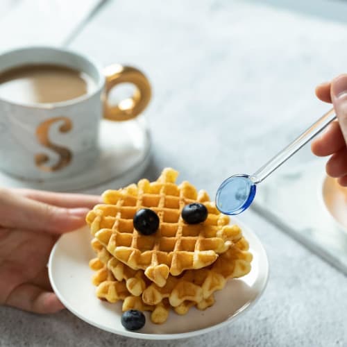 7-Piece Set of Muddlers and Stirring Spoons for Desserts, Coffee, and More. Stylish and Stylish Glass Spoons for Commercial Use, Beverage Stores, and