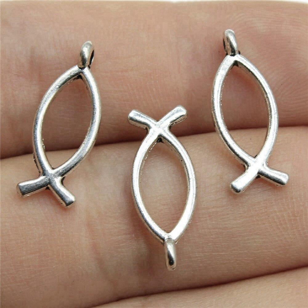 Fish Bone Charms For Jewelry Making Pendant Diy Crafts Accessories