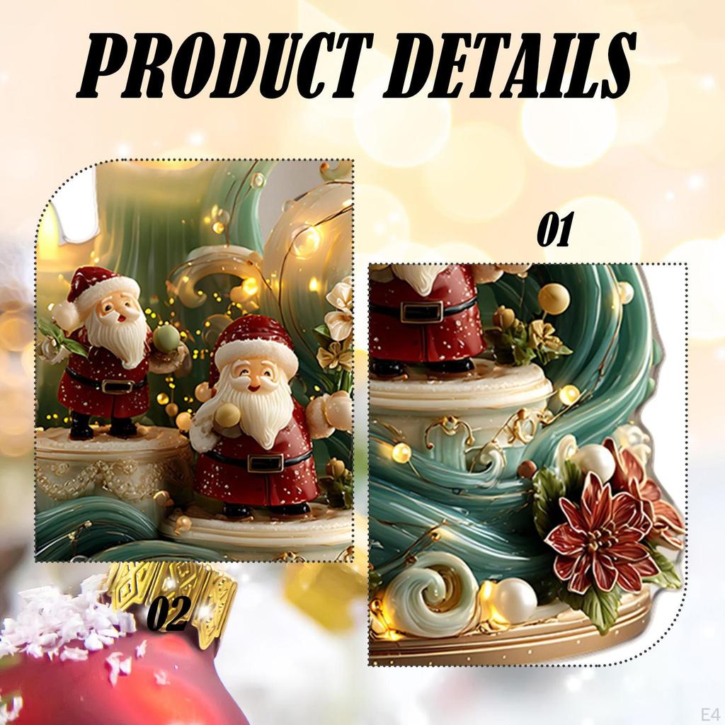 2D Weihnachtsseuche Acryl Ornament Kollektion Handwerk Kunstwerk Dekore für Mittelstück Bücherregal Schreibtisch