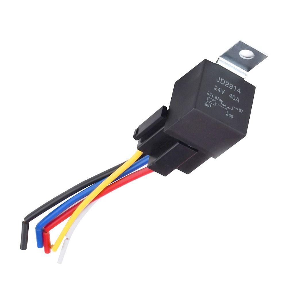 With Harness Relay Socket Power Switch 4Pin 5Pin 4P 5P Car Relay Automotive Relay 12V 24V 40A