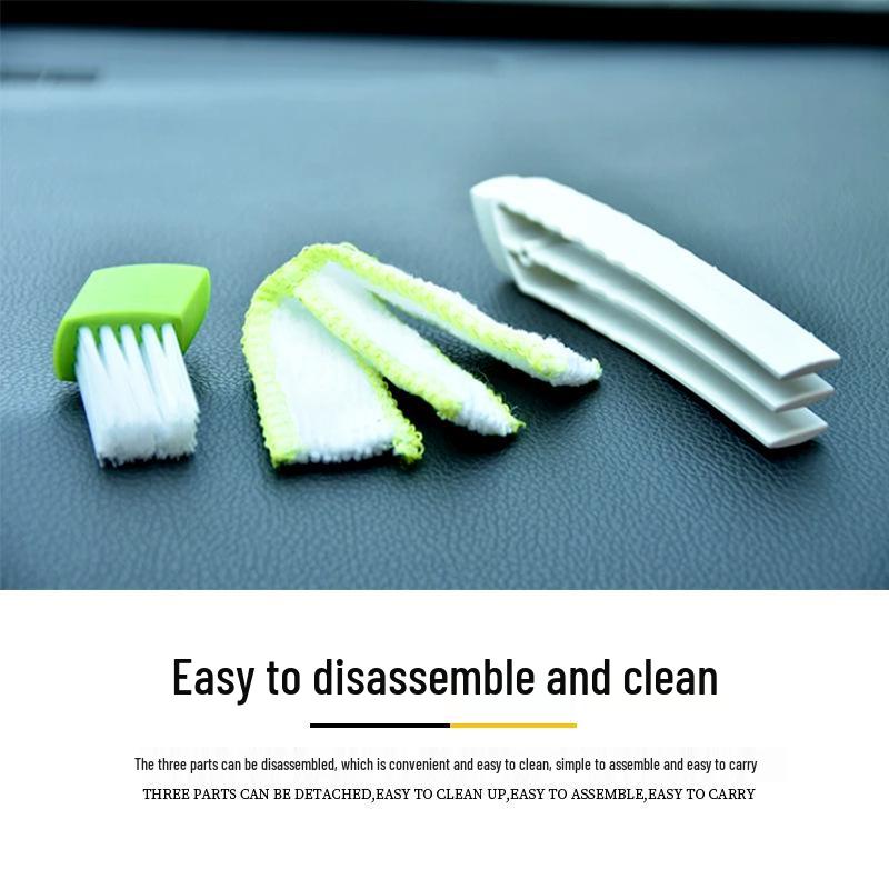 Dual-Purpose Car Air Vent Cleaning Brush with Gap Cleaner