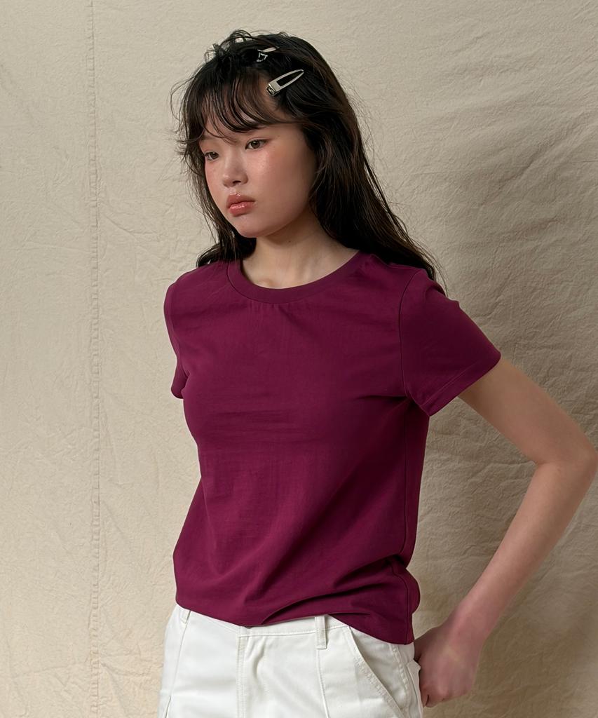 Okkitteu Slim Fit T-Shirt Wine