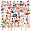 50Pcs Exquisite Girl Clothing Materials Phone Cases Laptop Ballet Girl Series Stickers Children'S Toy Pet Waterproof Decals