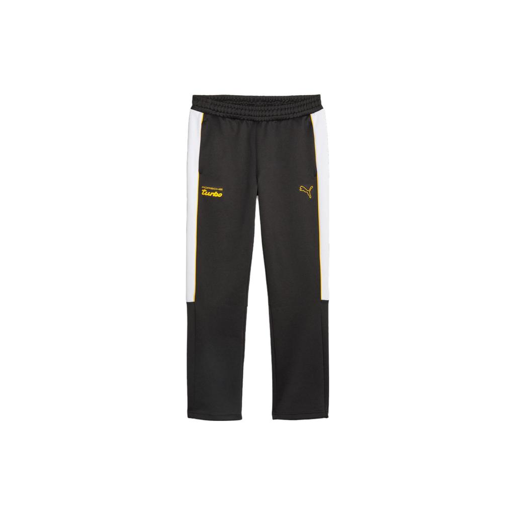 Puma Porsche Legacy MT7 Pantaloni da tuta Design color block Casual Vita media Lavorati a maglia Pantaloni sportivi Pantaloni da uomo Nero 621018-01