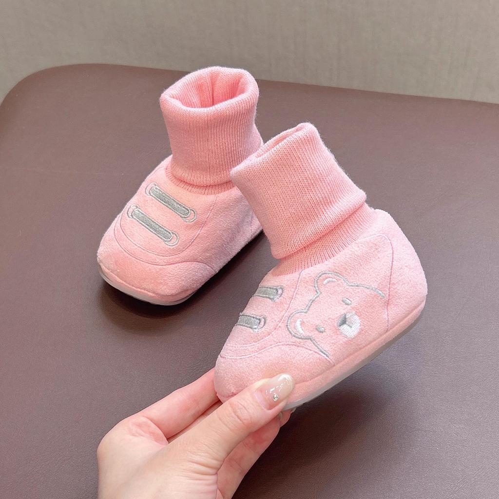 Unisex Baby Non-Slip Shoes: Soft Sole Cotton Walking Shoes for 6-12 Months