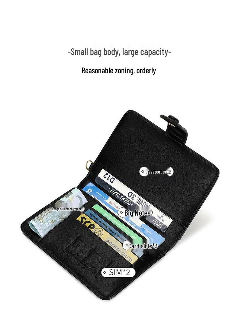 Multifunctional Travel RFID Passport and Document Holder with Detachable Lanyard