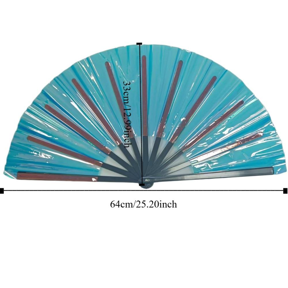 Exquisite Large Folding Hand Fan Laser Reflective Hand Fan Perfect Dance Fan  Festival Party